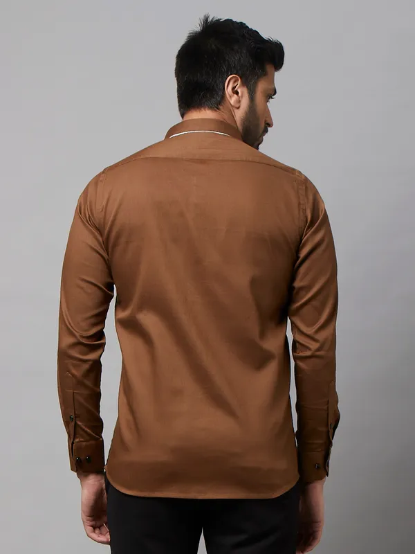 Z2000 Brown and black stripe mix and match shirt for mens