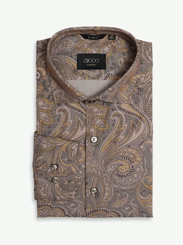 Z2000 cotton grey printed shirt
