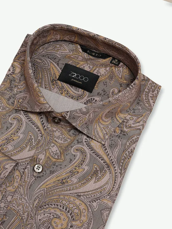 Z2000 cotton grey printed shirt