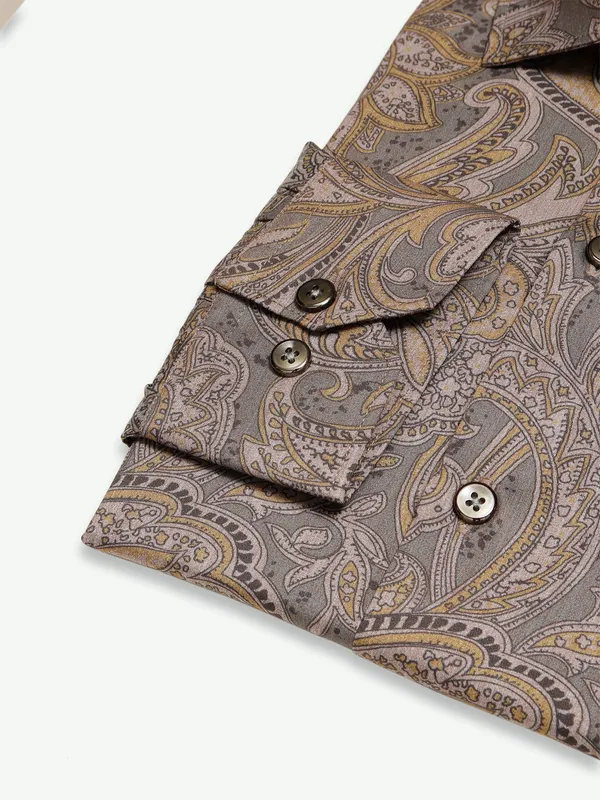 Z2000 cotton grey printed shirt