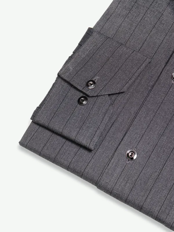 Z2000 dark grey cotton stripe shirt