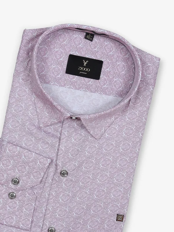 Z2000 pink printed cotton shirt