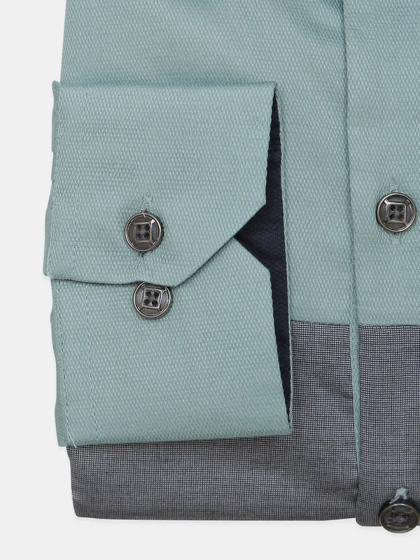 Z2000 solid green formal cotton shirt for mens