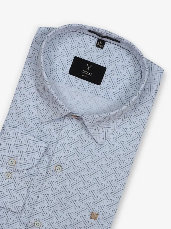 Z2000 white texture cotton shirt
