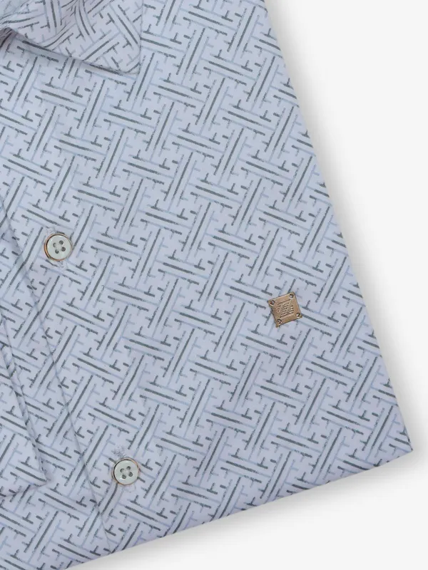 Z2000 white texture cotton shirt