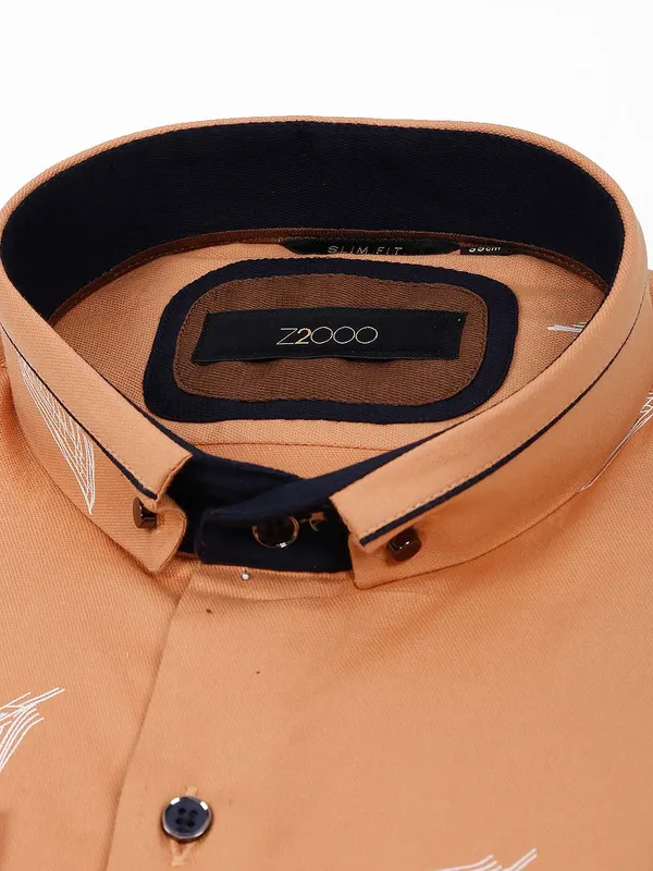 Zillian printed peach colored shirt