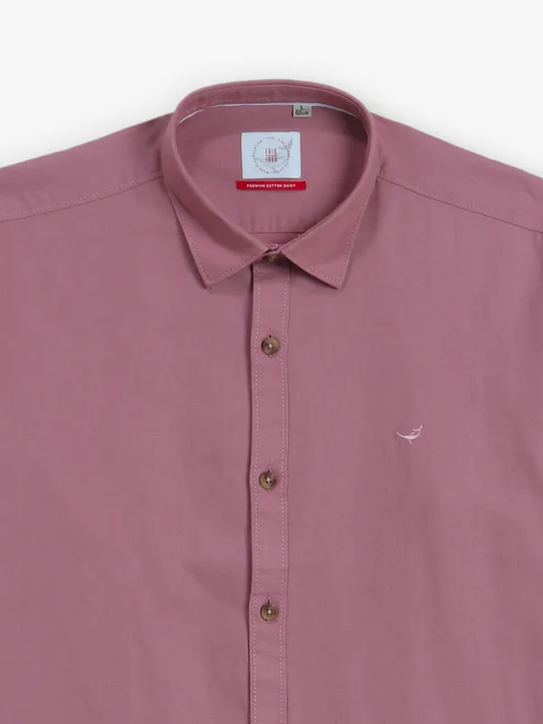 FRIO onion pink plain cotton shirt