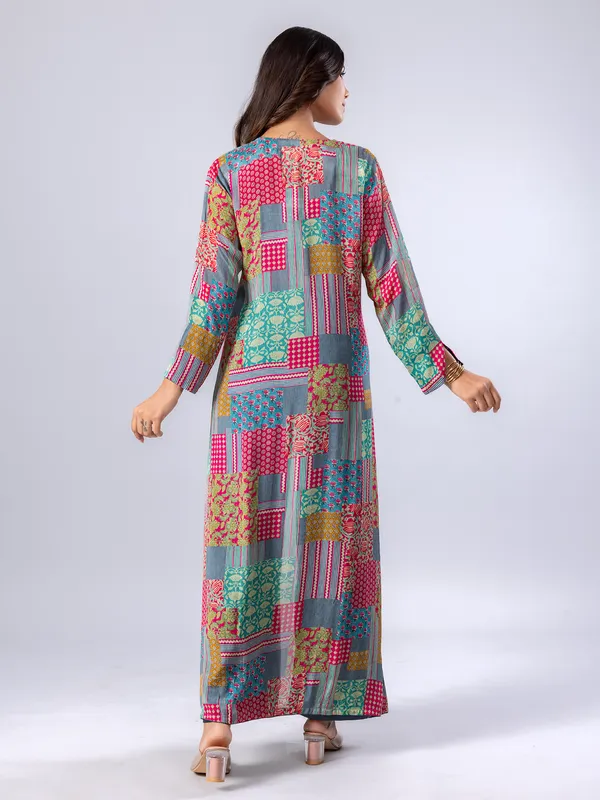 Stunning grey printed palazzo suit