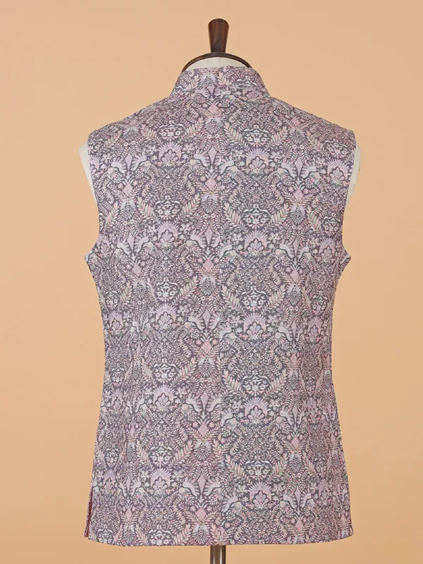 Stunning light purple silk waistcoat