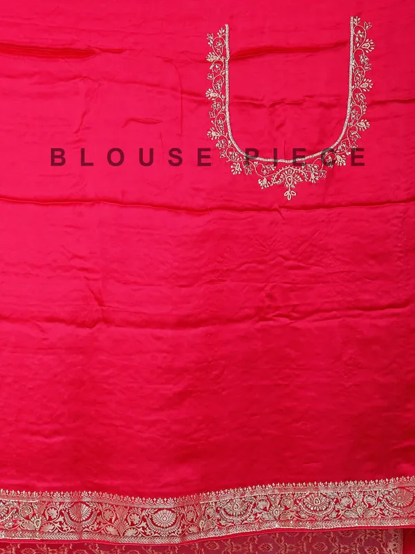 Rani shimmer silk saree with heavy embellishments