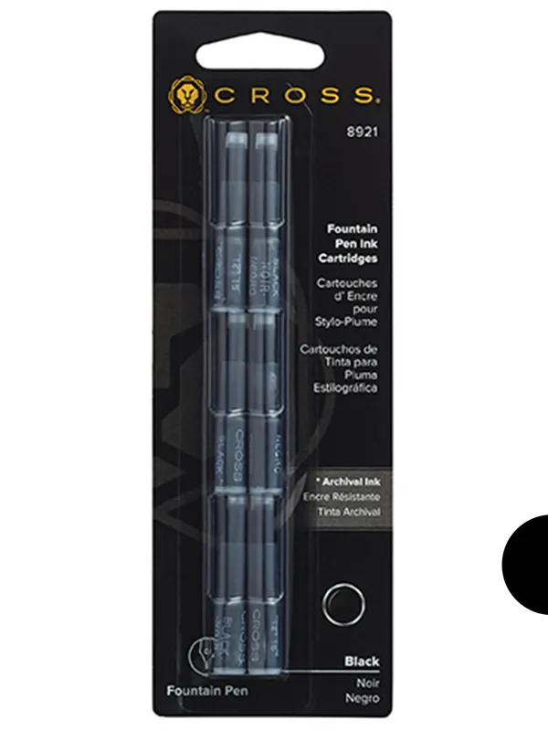Cross Fountain Pen Ink Cartridges - 6 Cartridges