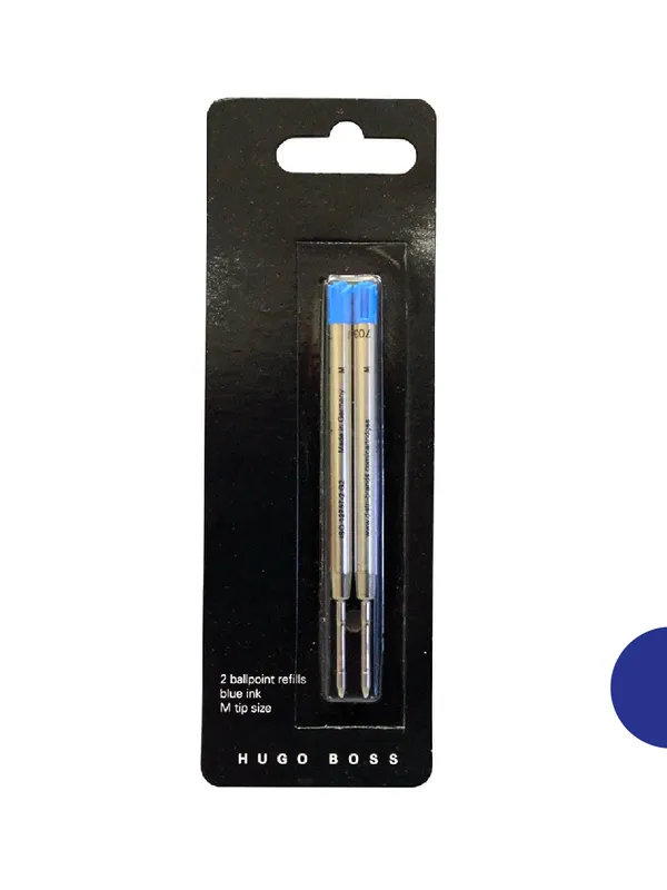 Hugo Boss HPR741BM Metal Ballpoint Refill Medium (Pack Of 2) Blue