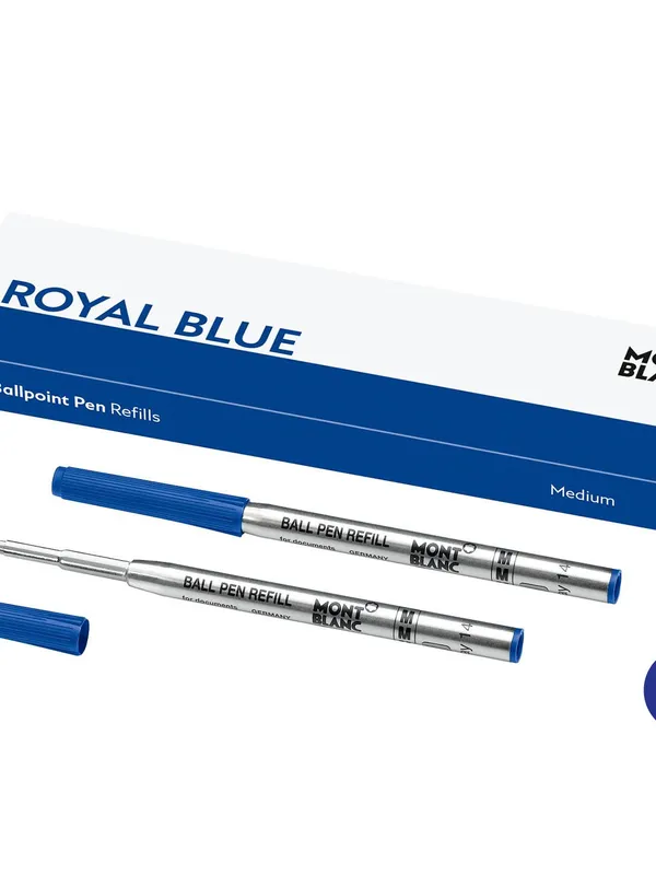 Montblanc 124493 Ballpoint Refill Medium (Pack Of 2) Royal Blue