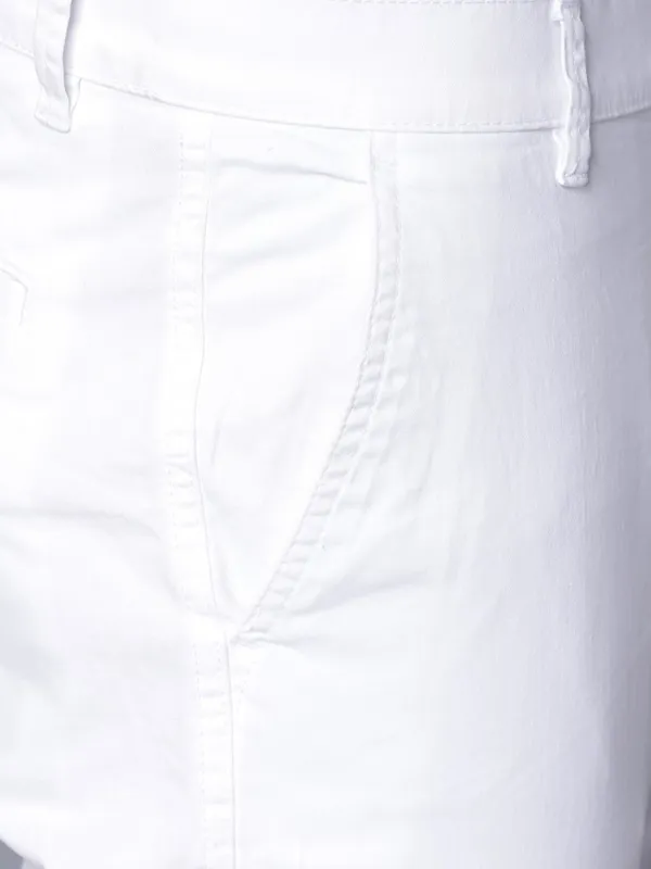  Highlander Men White Slim Fit Solid Casual Trousers