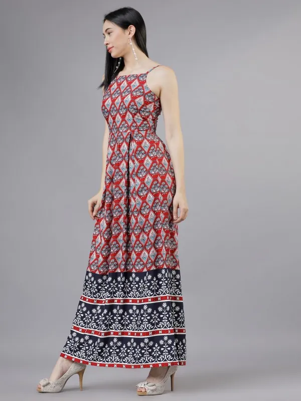  Tokyo Talkies Women Maroon Printed Maxi Dresses