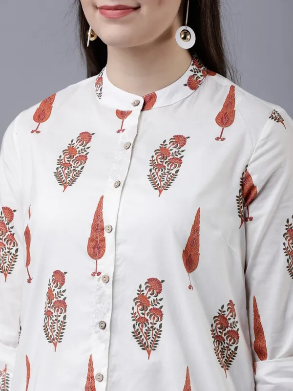  Vishudh Women Cream Printed Tunics