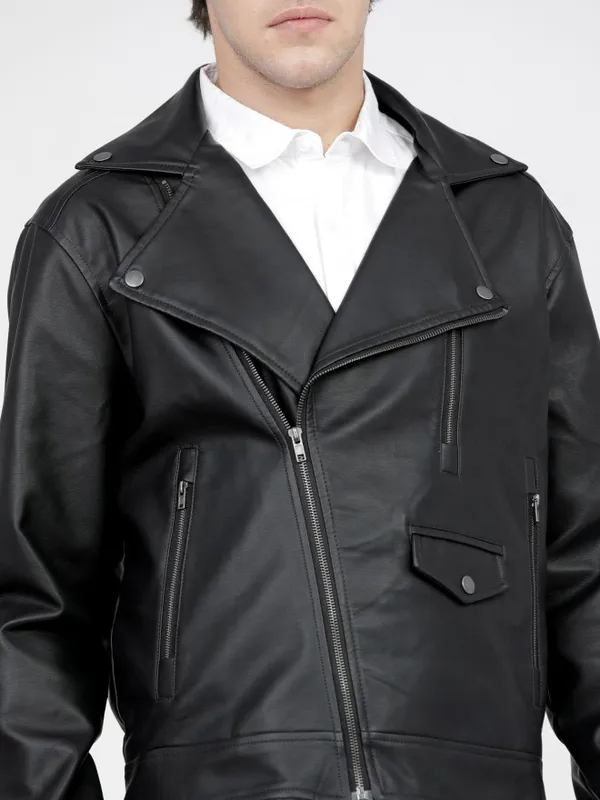  Highlander Men Black Solid Jackets