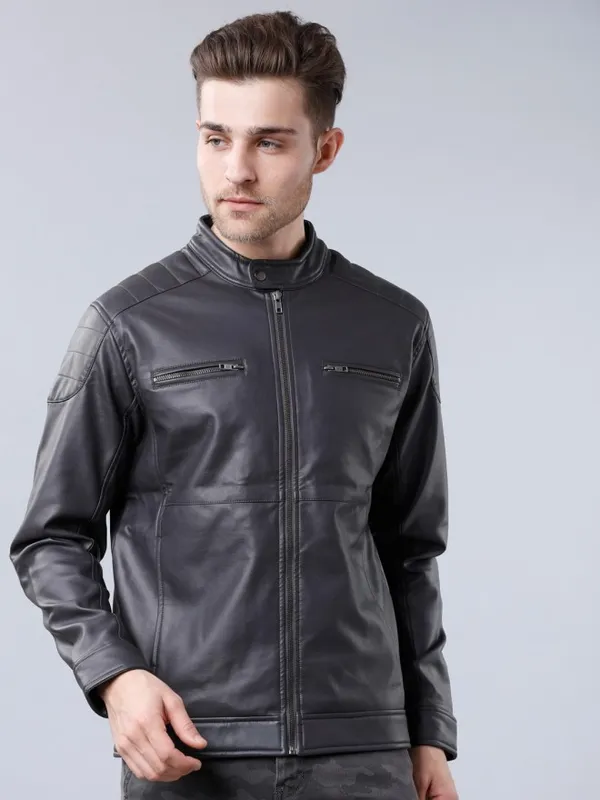 Charcoal Biker Jacket