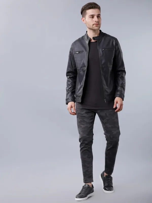 Charcoal Biker Jacket