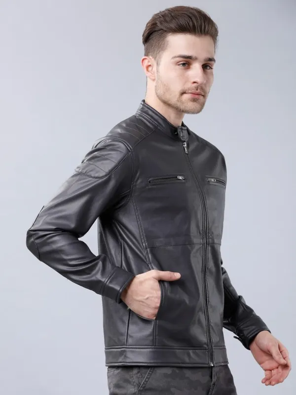 Charcoal Biker Jacket