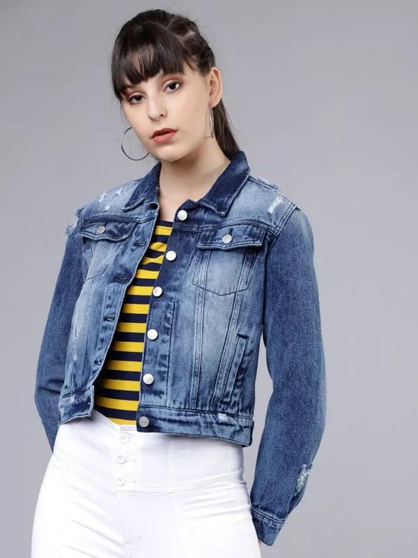  Tokyo Talkies Women Blue Jackets