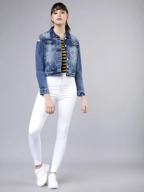  Tokyo Talkies Women Blue Jackets