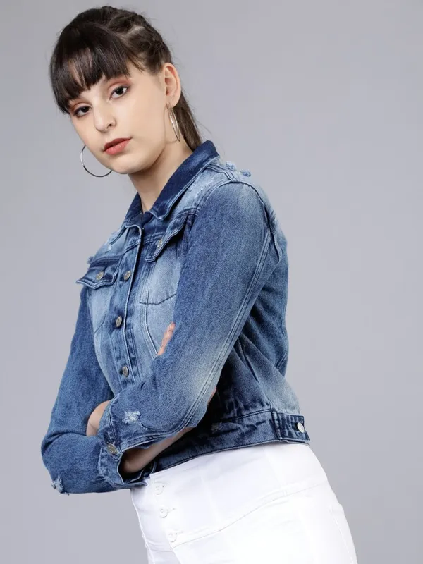 Tokyo Talkies Women Blue Jackets