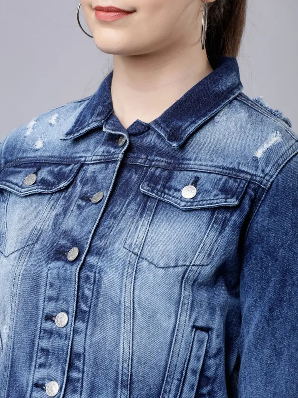  Tokyo Talkies Women Blue Jackets