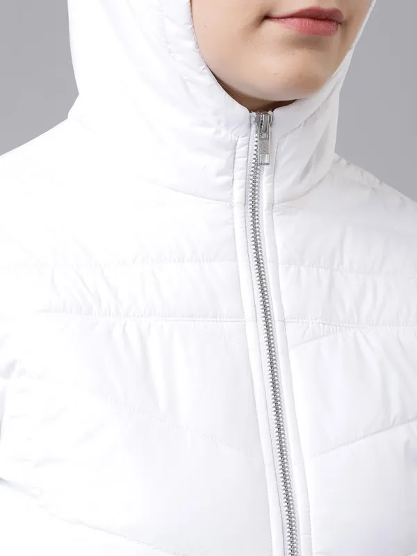 Women Solid Hoodie Jacket