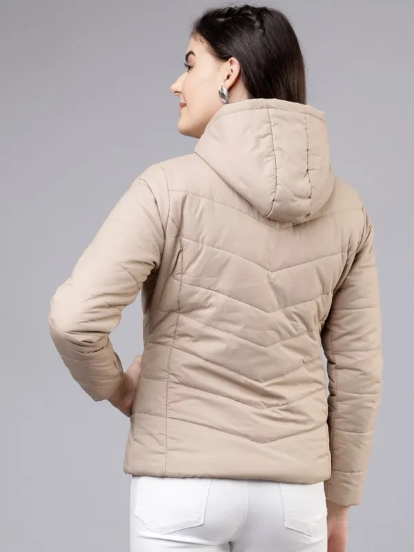 Women Solid Hoodie Jacket
