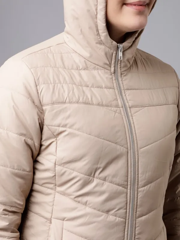 Women Solid Hoodie Jacket