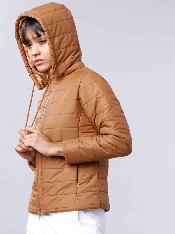 Women Solid Hoodie Jacket