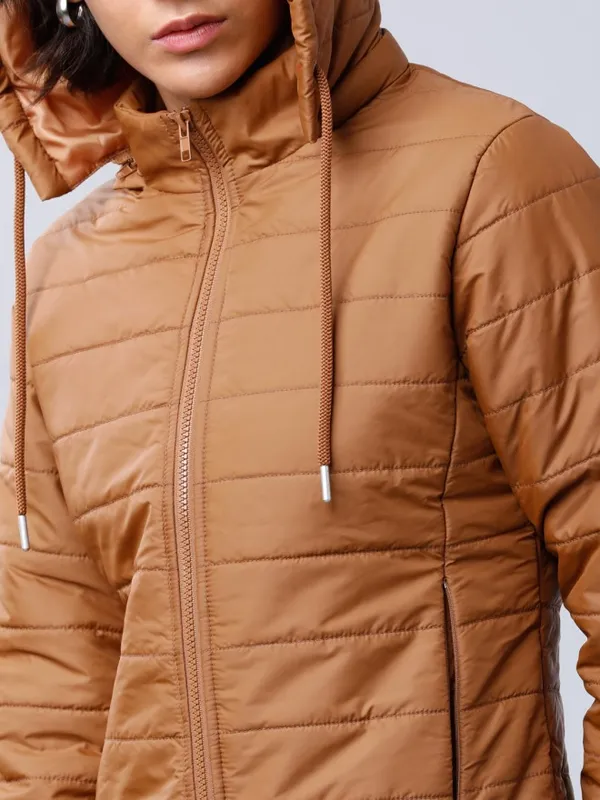 Women Solid Hoodie Jacket