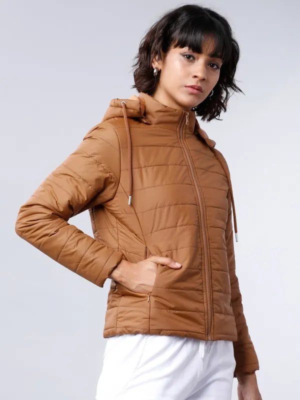 Women Solid Hoodie Jacket