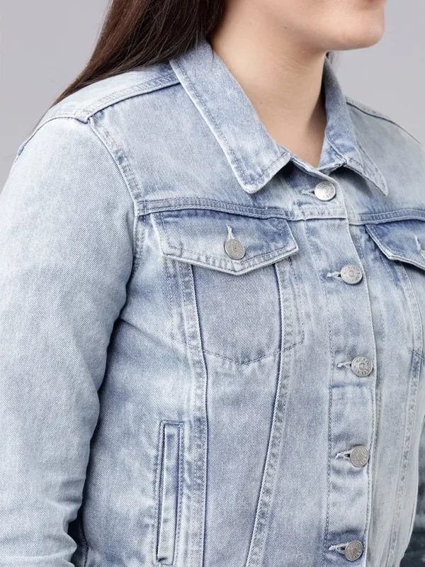  Tokyo Talkies Women Blue Denim Jacket Jackets