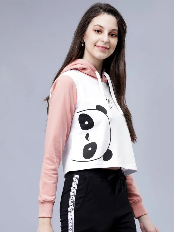  Tokyo Talkies Women Pink Printed Pullover Sweatshirts