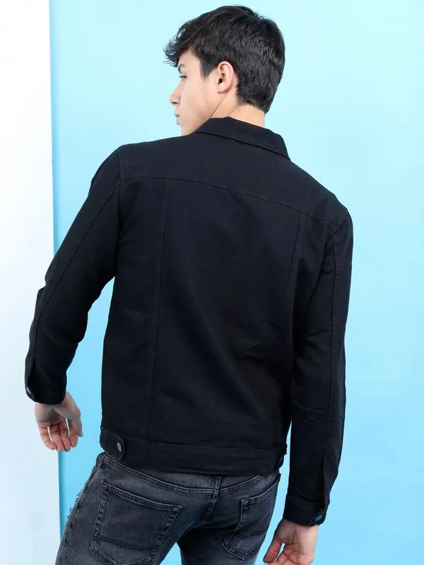  Highlander Men Black Solid Jackets