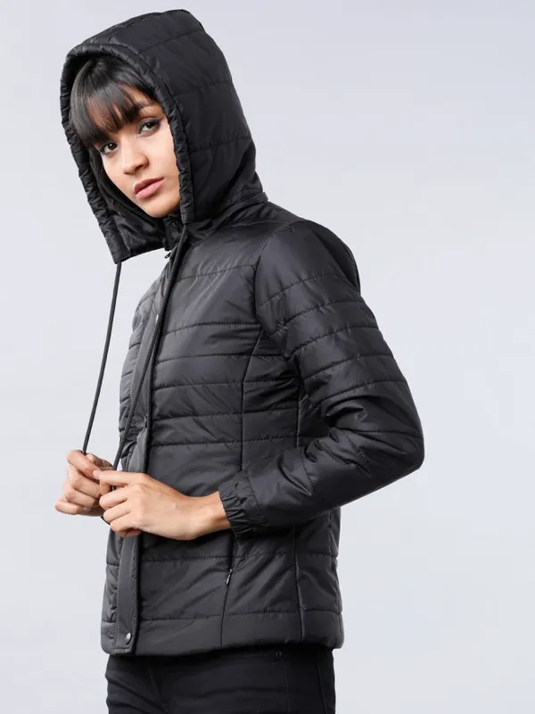 Tokyo Talkies Women Black Puffer Jacket