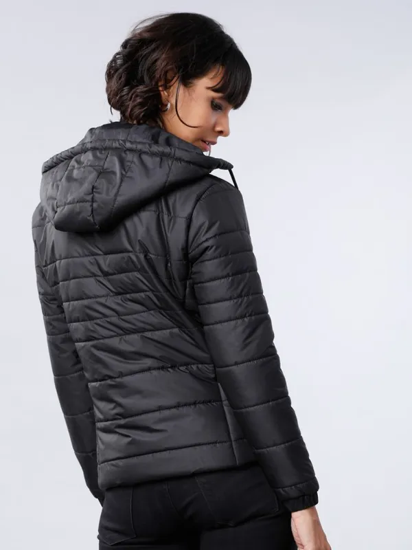 Tokyo Talkies Women Black Puffer Jacket