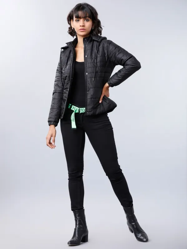 Tokyo Talkies Women Black Puffer Jacket