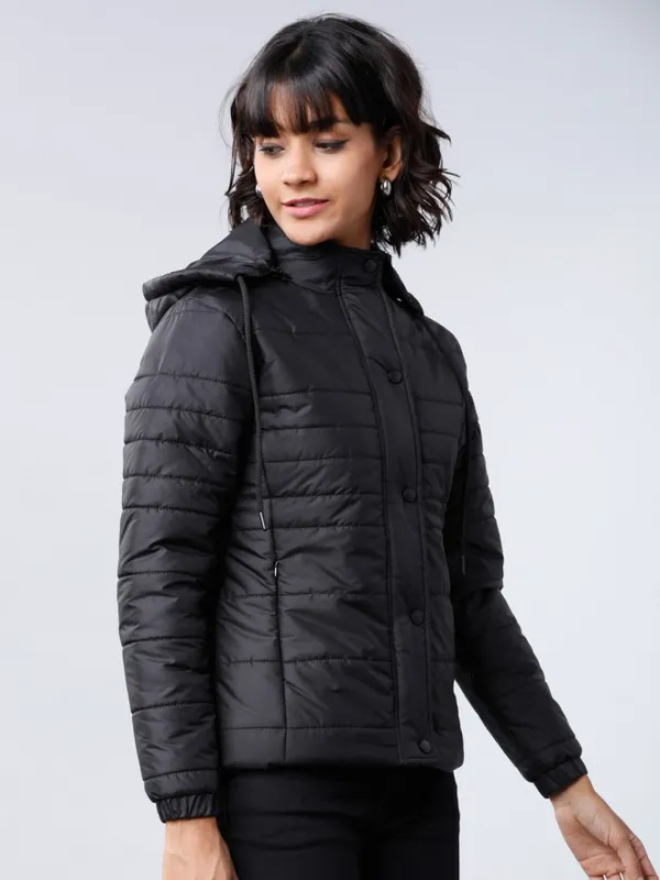 Tokyo Talkies Women Black Puffer Jacket