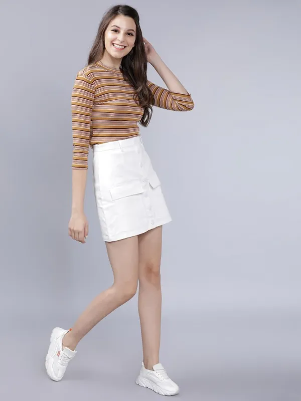  Tokyo Talkies Women White Mini Skirts