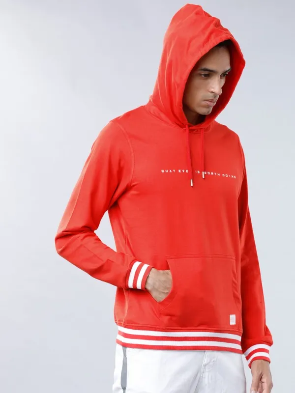 Men Printed Hoodie Sweatshirt