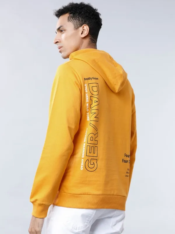  Locomotive Men Yellow Hood Pullover Sweatshirts