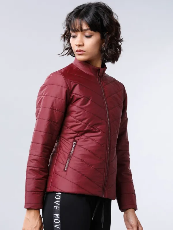  Tokyo Talkies Women Burgundy Puffer Jacket Jackets