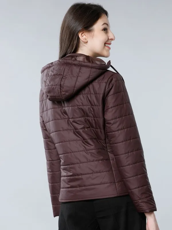  Tokyo Talkies Women Burgundy Puffer Jacket Jackets