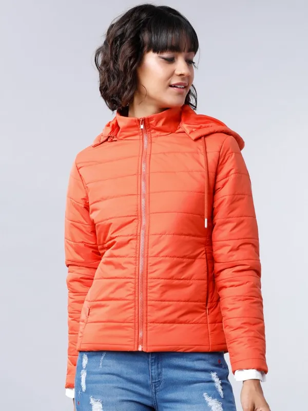  Tokyo Talkies Women Peach Puffer Jacket Jackets