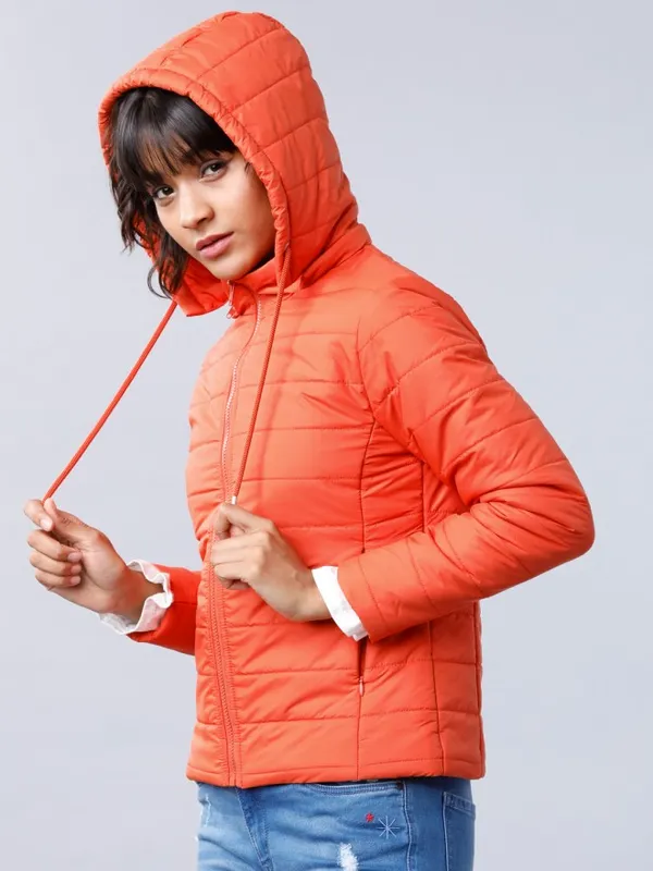  Tokyo Talkies Women Peach Puffer Jacket Jackets