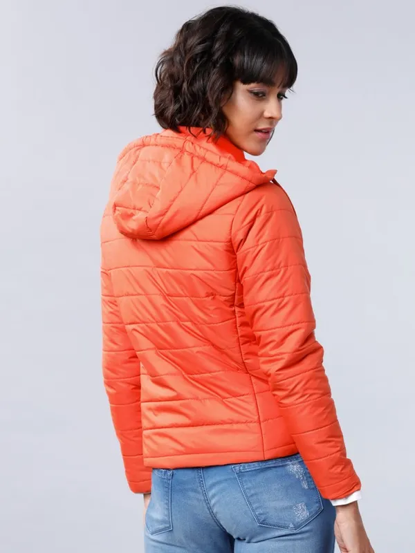 Tokyo Talkies Women Peach Puffer Jacket Jackets