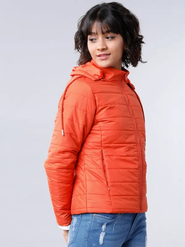  Tokyo Talkies Women Peach Puffer Jacket Jackets